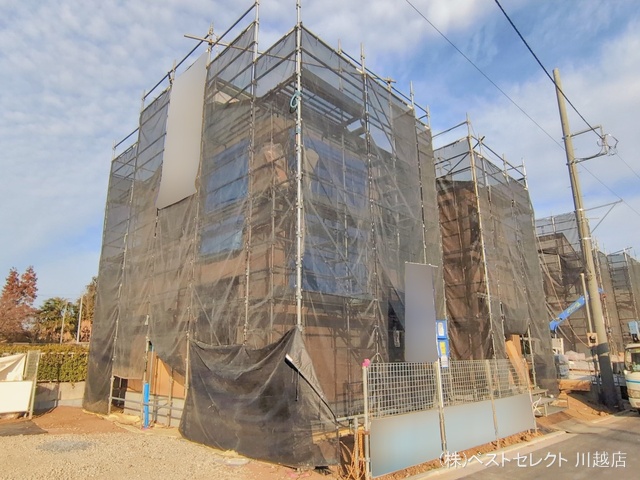 埼玉県川越市大字下小坂の新築戸建て上棟写真 2026年2月5日撮影