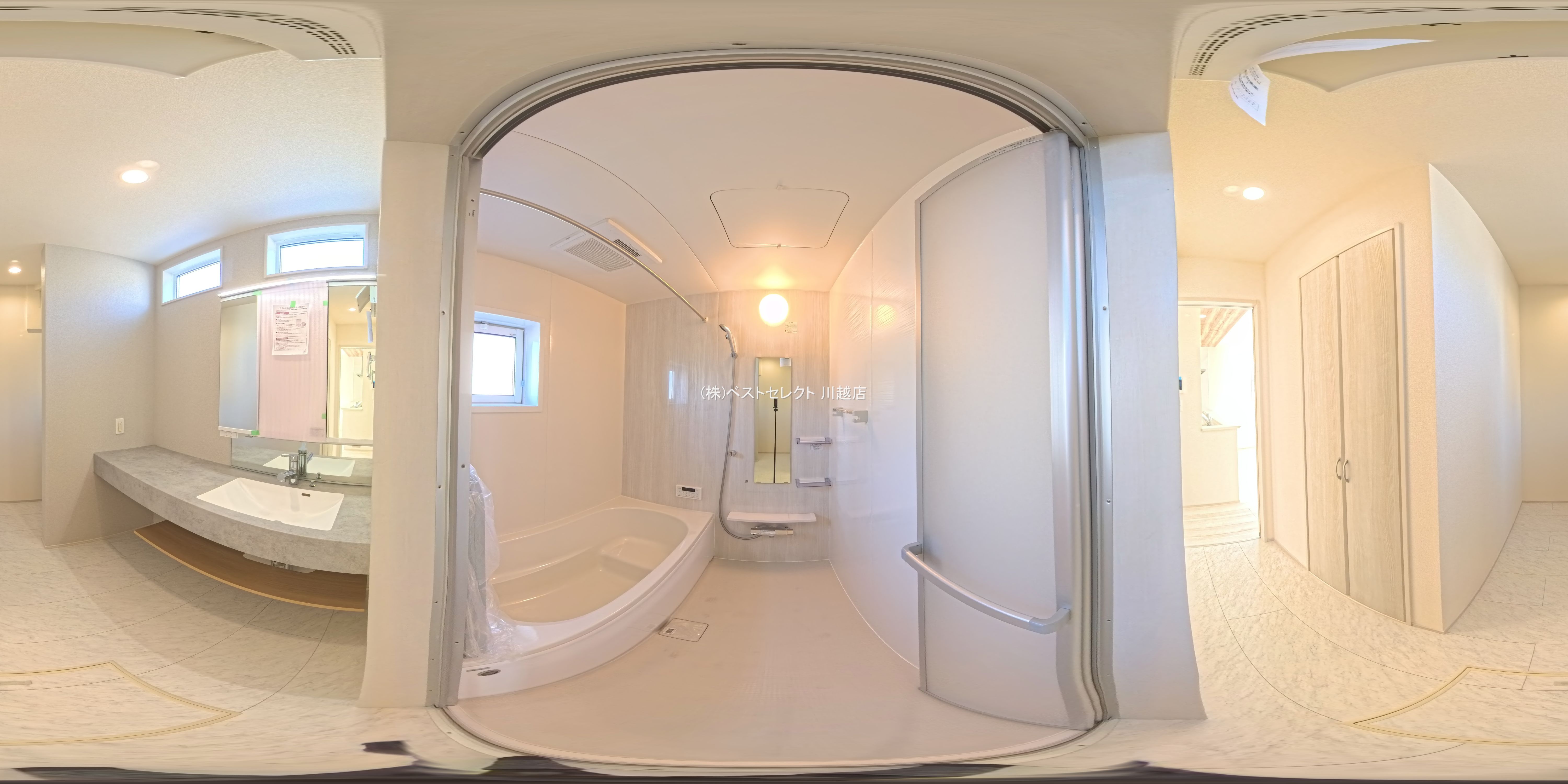 埼玉県川越市豊田町２丁目の新築戸建てパノラマ（お風呂）写真 2026年4月2日撮影