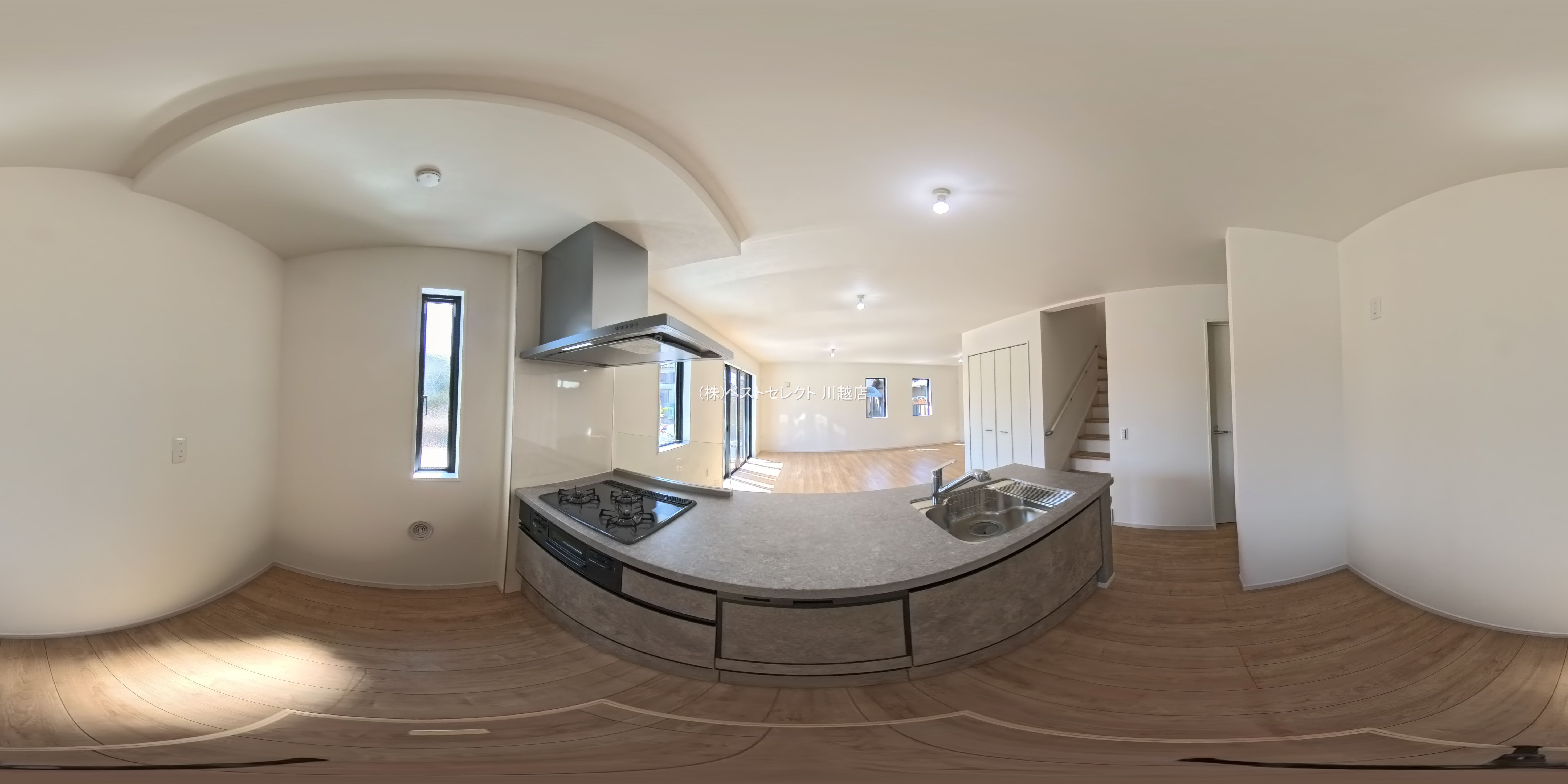 埼玉県川越市霞ケ関北６丁目の新築戸建てパノラマ（キッチン）写真 2026年3月4日撮影