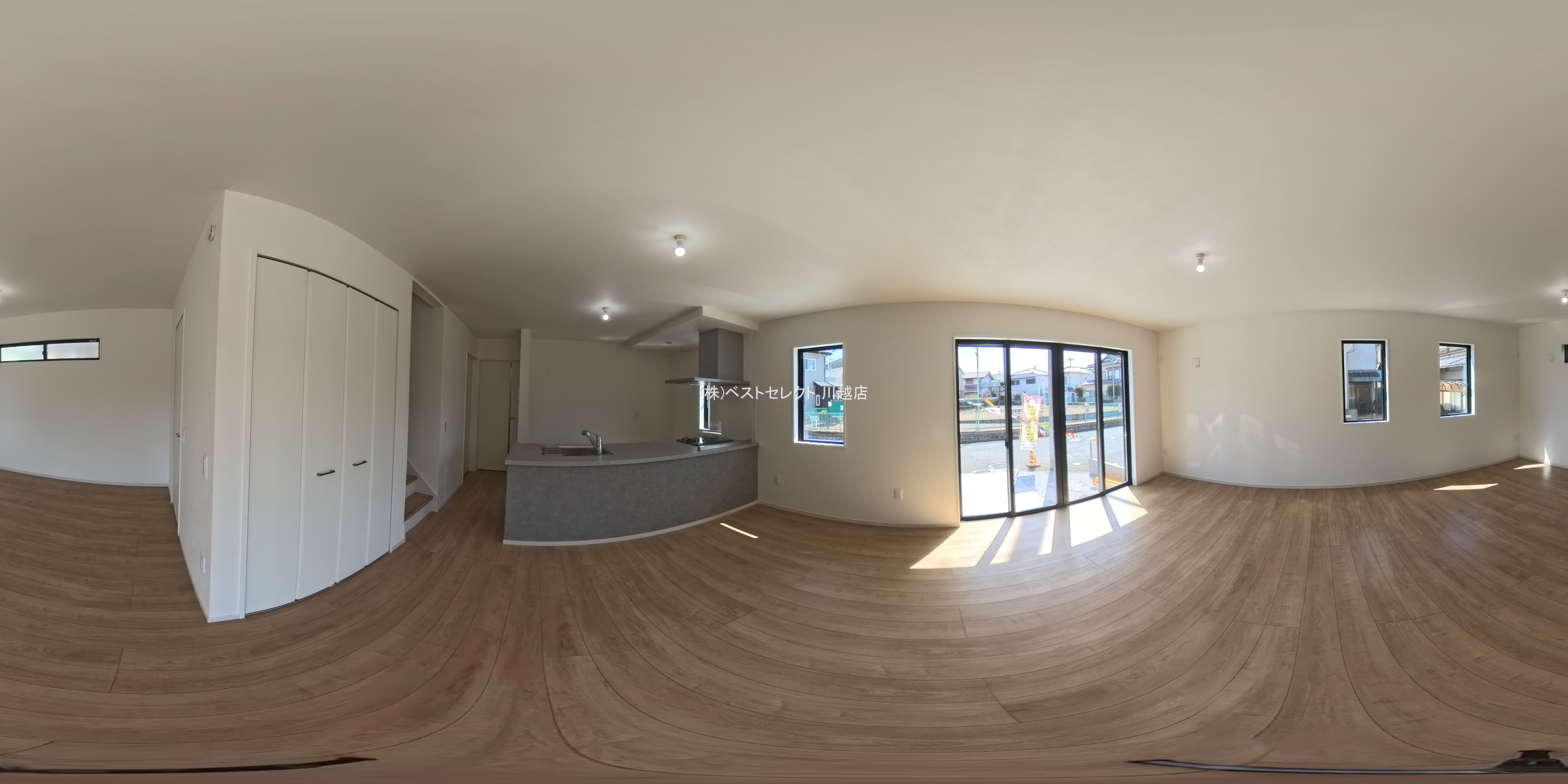埼玉県川越市霞ケ関北６丁目の新築戸建てパノラマ（リビング）写真 2026年3月4日撮影