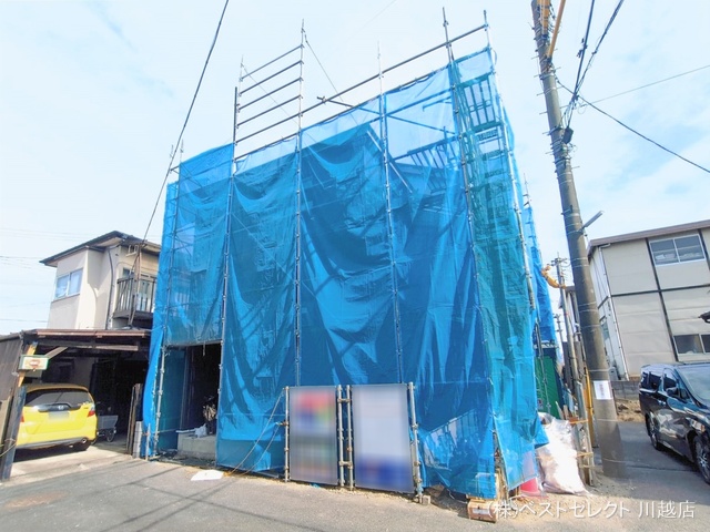 埼玉県川越市大字山田の新築戸建てシート写真 2026年2月19日撮影