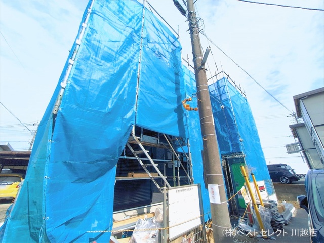 埼玉県川越市大字山田の新築戸建てシート写真 2026年2月19日撮影