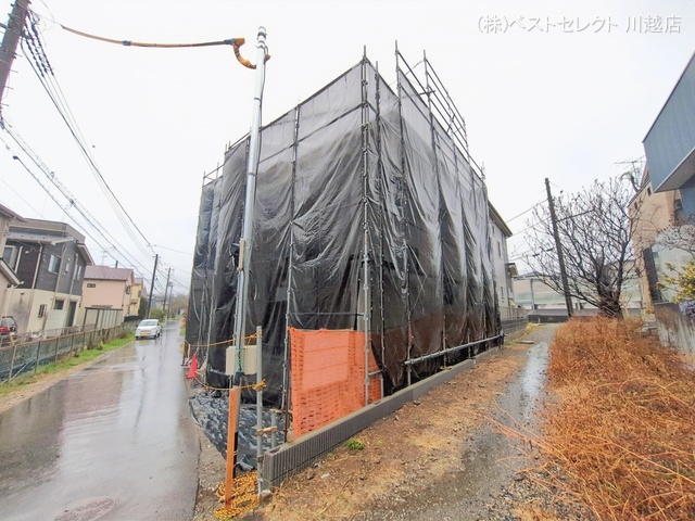 埼玉県川越市仙波町４丁目の新築戸建てシート写真 2026年2月24日撮影