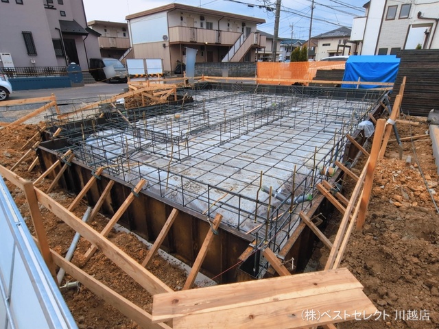 埼玉県川越市大字的場の新築戸建て基礎写真 2026年3月17日撮影