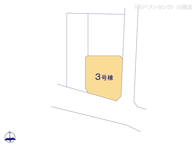 埼玉県川越市大字的場の新築戸建て全体区画図 ※図面と異なる場合は現況を優先
