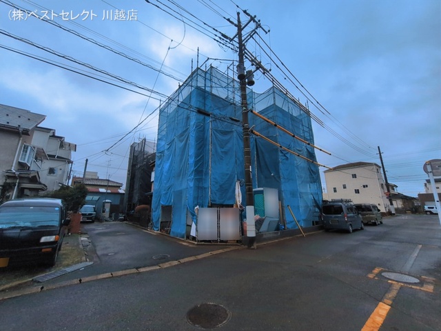 埼玉県川越市熊野町の新築戸建てシート写真 2026年3月9日撮影