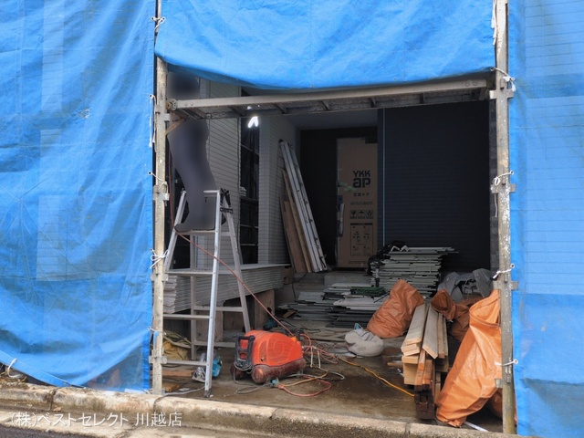 埼玉県川越市熊野町の新築戸建てシート写真 2026年3月9日撮影