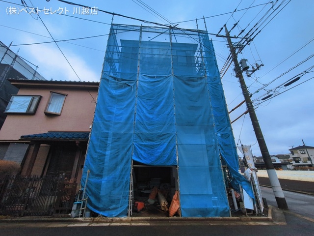 埼玉県川越市熊野町の新築戸建てシート写真 2026年3月9日撮影