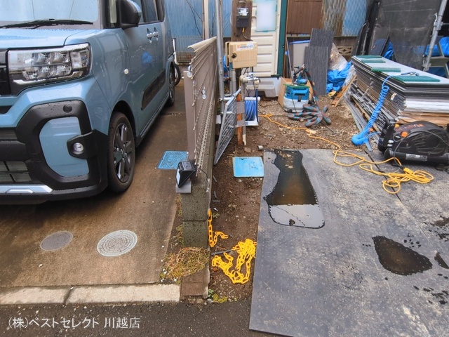 埼玉県川越市熊野町の新築戸建てシート写真 2026年3月9日撮影