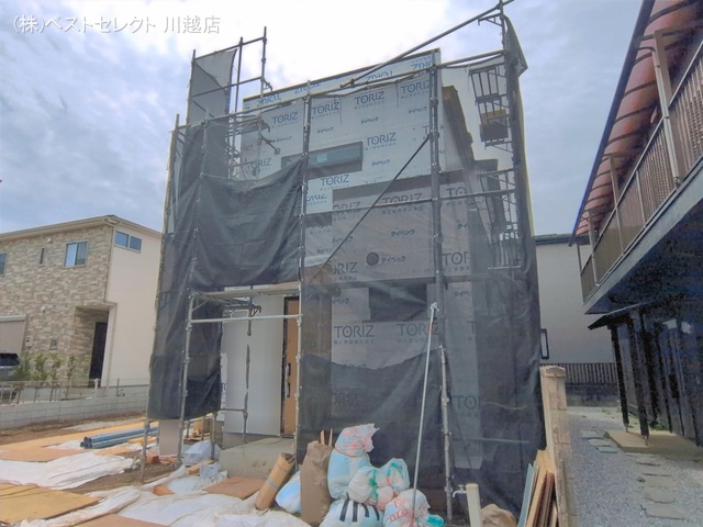埼玉県川越市岸町２丁目の新築戸建てシート写真 2026年4月21日撮影