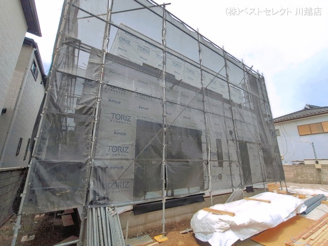 埼玉県川越市岸町２丁目の新築戸建てシート写真 2026年4月21日撮影