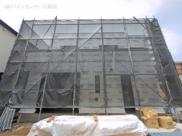 埼玉県川越市岸町２丁目の新築戸建てシート写真 2026年4月21日撮影