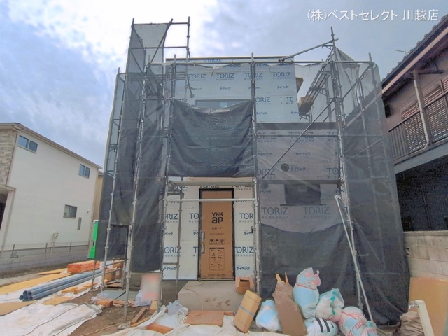 埼玉県川越市岸町２丁目の新築戸建てシート写真 2026年4月21日撮影