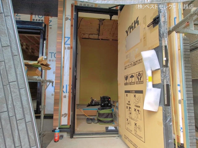 埼玉県川越市砂新田５丁目の新築戸建てシート写真 2026年4月21日撮影