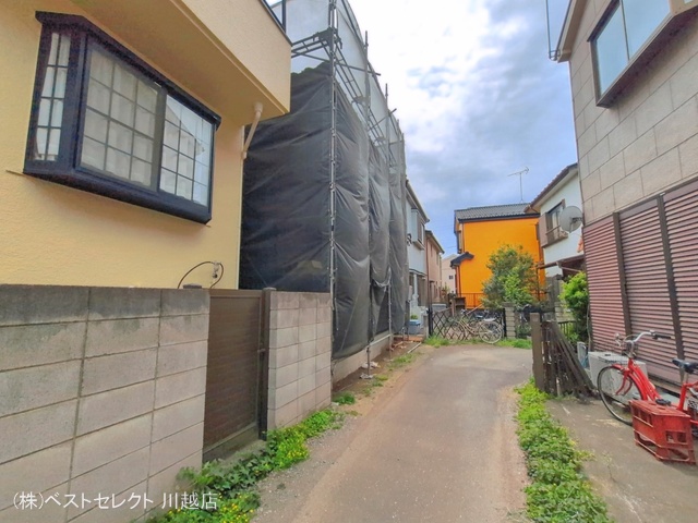 埼玉県川越市砂新田５丁目の新築戸建てシート写真 2026年4月21日撮影