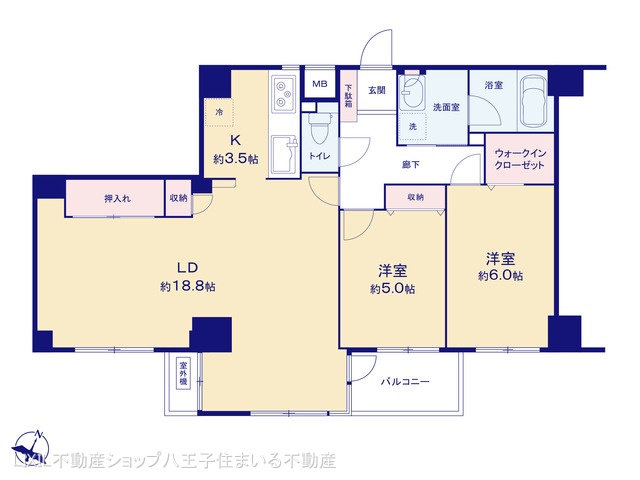 東京都日野市大坂上２丁目のマンション『ルピナス日野壱番館』 3LDK間取図 ※図面と異なる場合は現況を優先