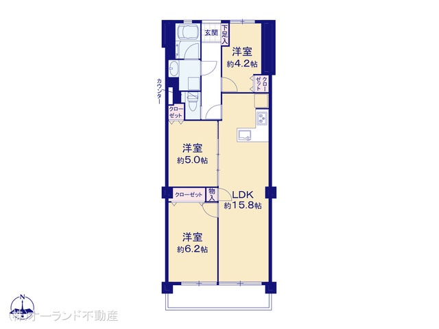 千葉県市川市真間4丁目のマンション『真間パレスマンション』 3LDK間取図 ※図面と異なる場合は現況を優先