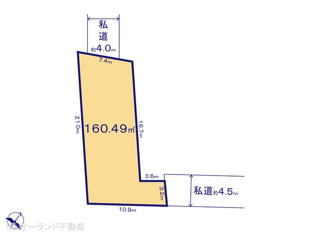 千葉県船橋市前原西8丁目の土地 区画図 ※図面と異なる場合は現況を優先