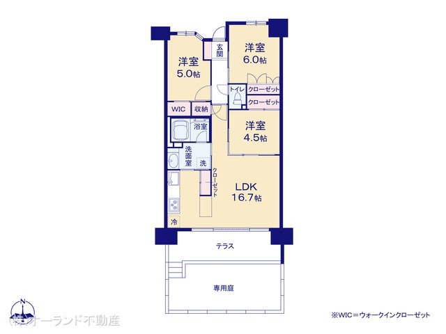 千葉県船橋市行田１丁目のマンション『プレミスト船橋塚田』 3LDK間取図 ※図面と異なる場合は現況を優先