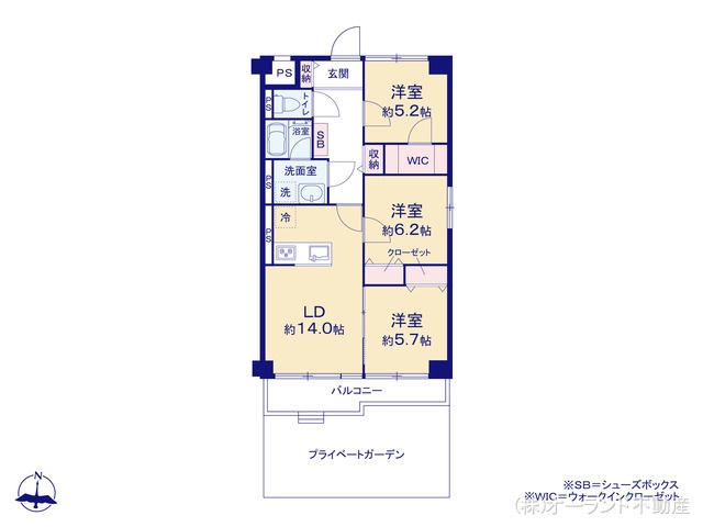 千葉県市川市相之川１丁目のマンション『南行徳ハウス』 3LDK間取図 ※図面と異なる場合は現況を優先