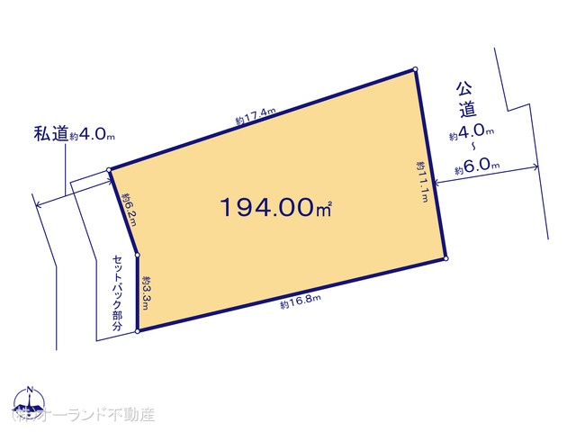 千葉県船橋市金杉７丁目の土地 区画図 ※図面と異なる場合は現況を優先
