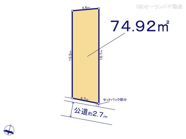 千葉県市川市香取1丁目の土地 区画図 ※図面と異なる場合は現況を優先