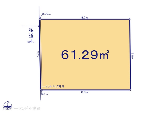 千葉県船橋市山手２丁目の土地 区画図 ※図面と異なる場合は現況を優先