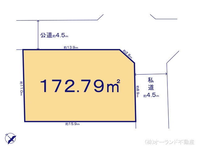 千葉県市川市中国分１丁目の土地 区画図 ※図面と異なる場合は現況を優先