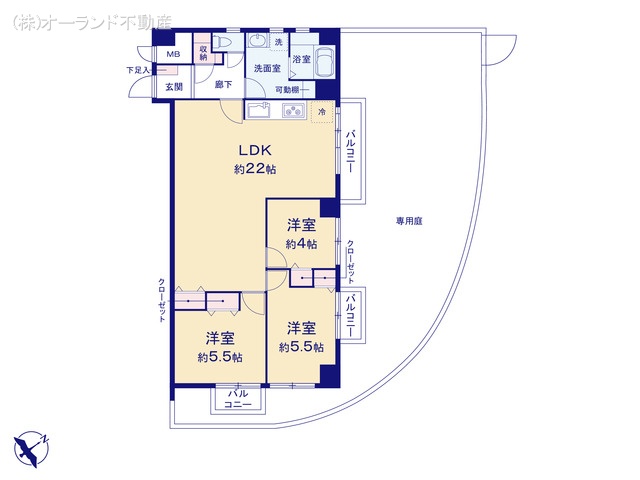 千葉県市川市新井３丁目のマンション『行徳第一アクウェリヤスハイツ』 3LDK間取図 ※図面と異なる場合は現況を優先