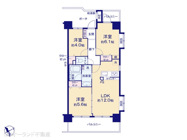 千葉県市川市南八幡4丁目のマンション『ナイスアーバン本八幡』 3LDK間取図 ※図面と異なる場合は現況を優先