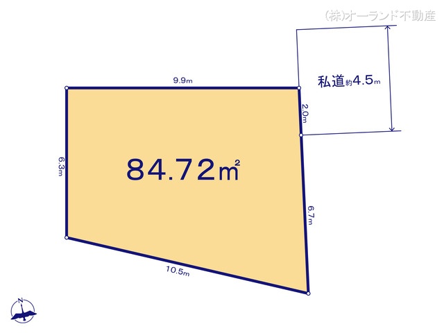 千葉県市川市北方町４丁目の土地 区画図 ※図面と異なる場合は現況を優先