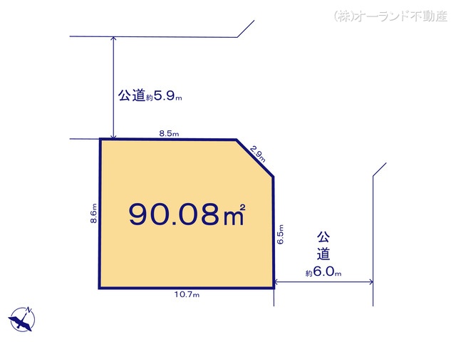千葉県市川市本北方３丁目の土地 区画図 ※図面と異なる場合は現況を優先