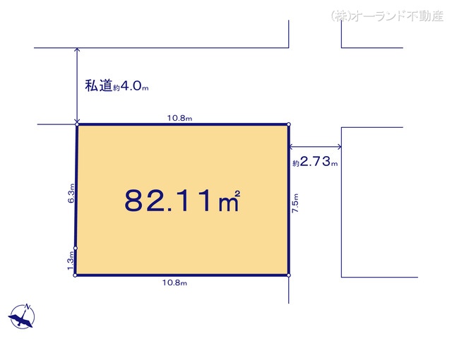 千葉県市川市菅野５丁目の土地 区画図 ※図面と異なる場合は現況を優先