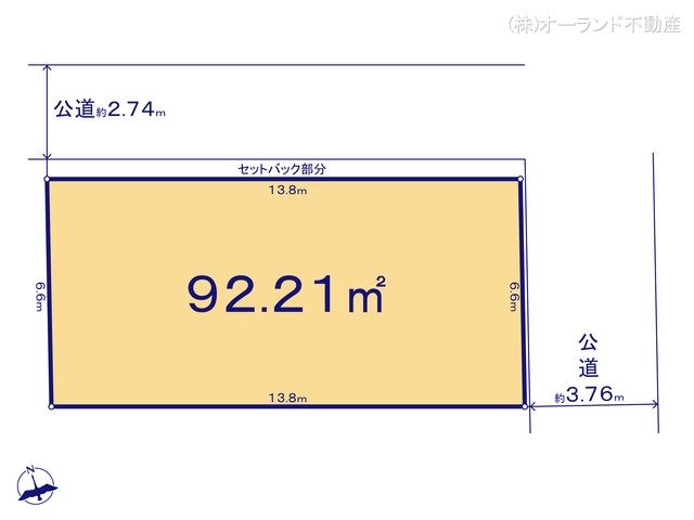 千葉県市川市本北方２丁目の土地 区画図 ※図面と異なる場合は現況を優先