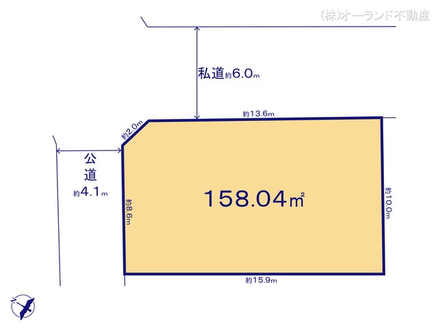 千葉県市川市大野町１丁目の土地 区画図 ※図面と異なる場合は現況を優先
