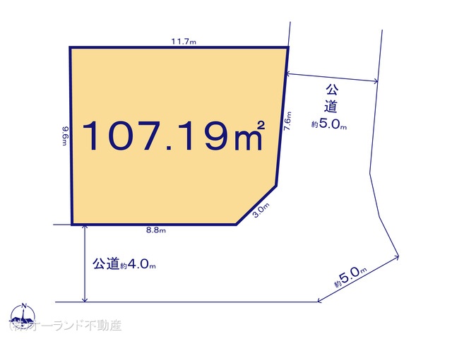 千葉県松戸市八ケ崎緑町の土地 区画図 ※図面と異なる場合は現況を優先