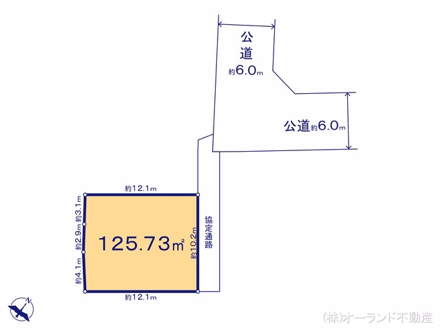 土地 船橋市新高根3丁目 2号地 区画図