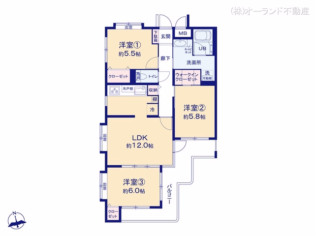 中古マンション ハイシティ馬橋 間取図
