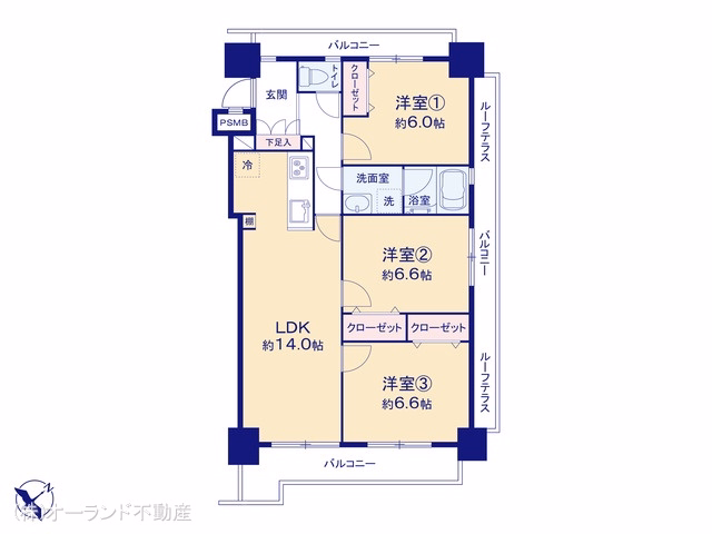 中古マンション エレガントライフ松戸 間取図