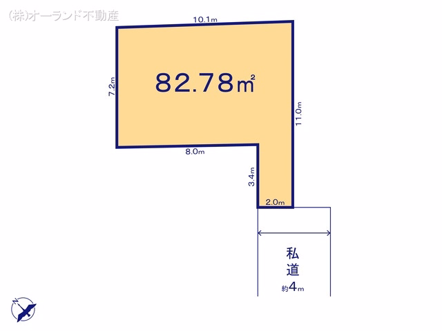 松戸市六高台5丁目(土地) 区画図