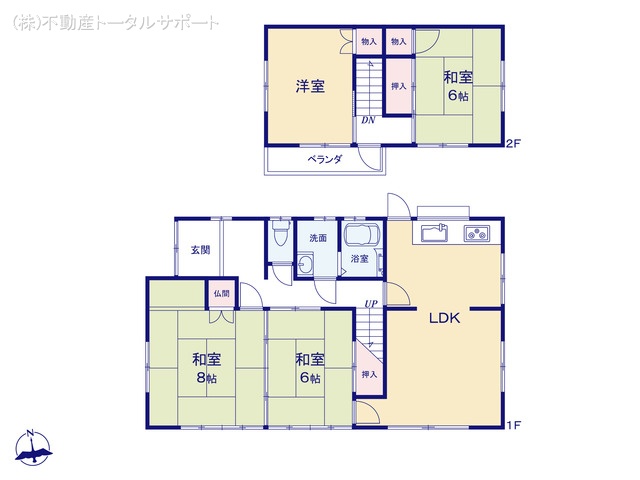 愛知県稲沢市祖父江町　森上本郷九の中古戸建て 4LDK間取図 ※図面と異なる場合は現況を優先