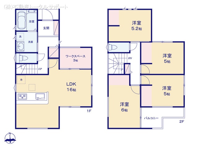 愛知県海部郡大治町大字長牧字中道の新築戸建て 4LDK間取図 ※図面と異なる場合は現況を優先