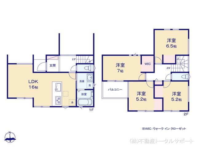 愛知県海部郡大治町大字長牧字中道の新築戸建て 4LDK間取図 ※図面と異なる場合は現況を優先