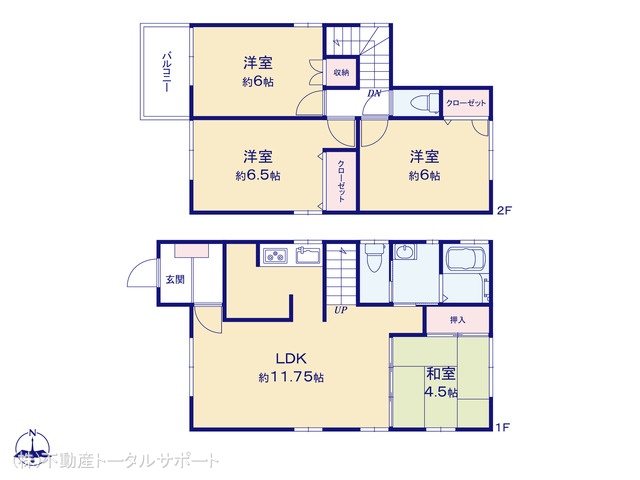 愛知県海部郡大治町大字長牧字中道の中古戸建て 4LDK間取図 ※図面と異なる場合は現況を優先