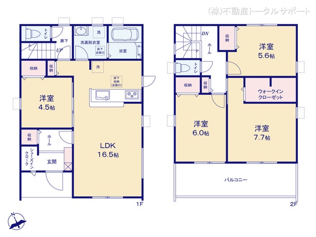 愛知県愛西市北一色町昭和の新築戸建て 4LDK間取図 ※図面と異なる場合は現況を優先