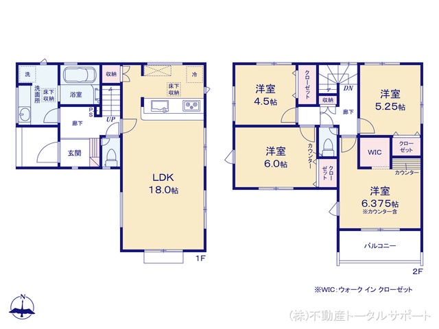 愛知県愛西市渕高町四ノ割の新築戸建て 4LDK間取図 ※図面と異なる場合は現況を優先