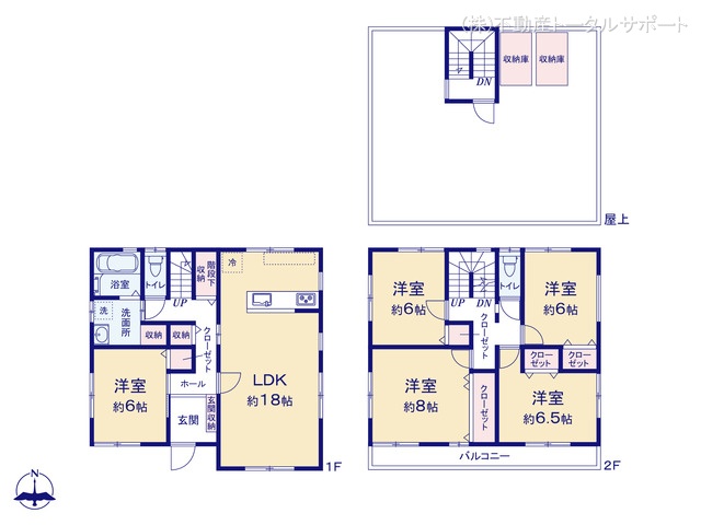 愛知県稲沢市平和町　西光坊宮西の中古戸建て 5LDK間取図 ※図面と異なる場合は現況を優先