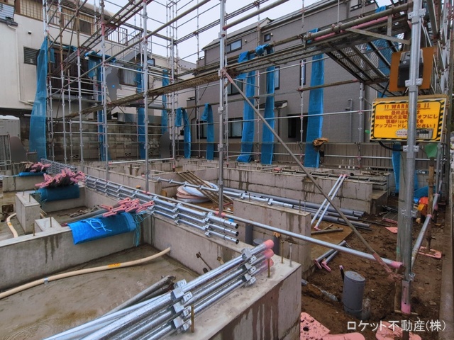 東京都江戸川区鹿骨3丁目の新築戸建て基礎写真 2026年3月2日撮影