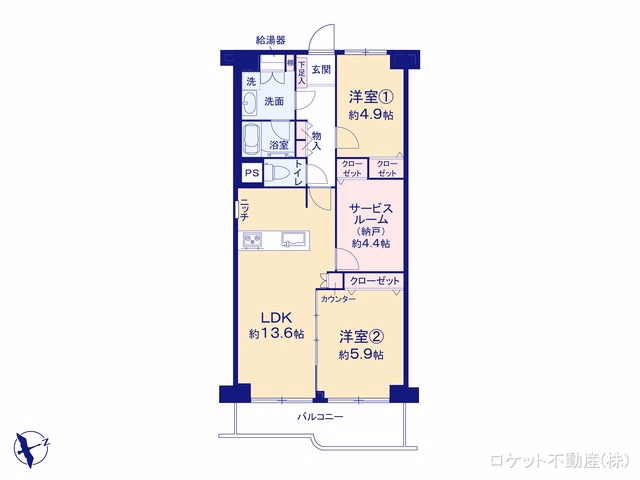 中古マンション ハイラーク船堀 間取図