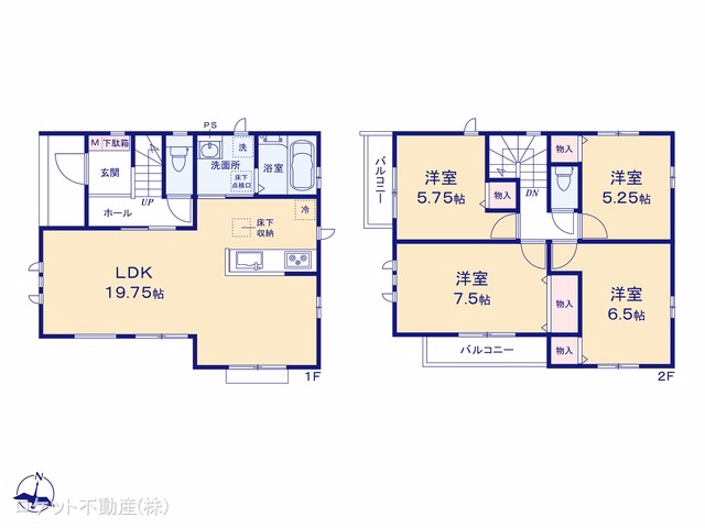 江戸川区興宮町(戸建)A 間取図